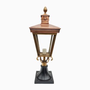 Lampe d'Extérieur Victorienne Antique Classique en Cuivre Lanterne sur Socle