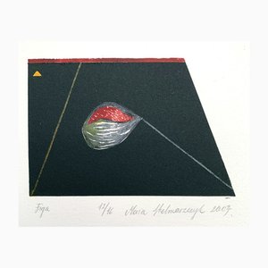 Maria Stelmaszczyk, A Fig, Linocut on Paper, 2007