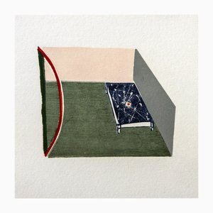 Maria Stelmaszczyk, Room with a Red Arch, Linocut on Paper, 2007