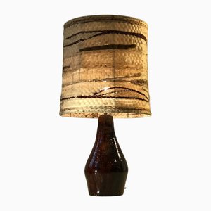 Rustikale Mid-Century-Modern Tischlampe aus Keramik, Vallauris, Frankreich, 1950er
