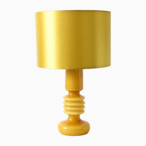 Lampada da tavolo Mid-Century in vetro opalino di De Rupel Boom, anni '70