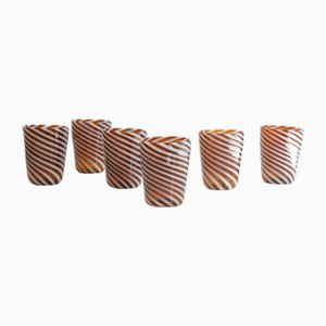 Medium Drinking Glasses in Murano Glasses by Maryana Iskra for Ribes the Art of Glass, Set of 6