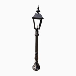 Lampadaire en Fonte avec Lanterne Carrée en Fonte