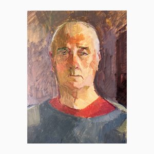 Thea Dupays, A Portrait of a Gardener, 20th Century, Oil on Board