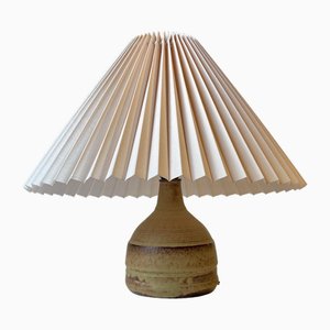 Danish Stoneware Table Lamp in Earthy Glazes, 1970s