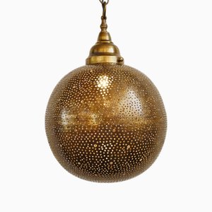 Small Aria Brass Dot Globe Pendant Light, 1990s