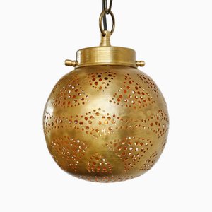Small Brass Work Globe Lantern, 2010s
