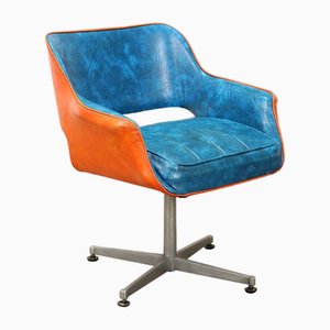 Vintage Armchair in Leatherette & Aluminium, Italy, 1960s