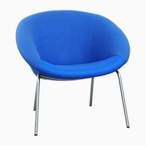 Fauteuil Bleu Modèle 369 Vintage de Walter Knoll, Allemagne