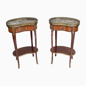 French Bedside Tables Kidney Bean, 1930, Set of 2