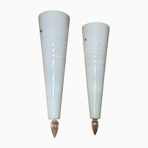 Large Murano Glass Wall Lights by Barovier & Toso, 1990, Set of 2