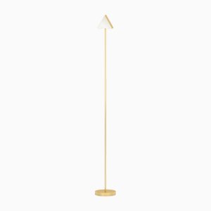 Triangle Box Brass Floor Light by Atelier Areti
