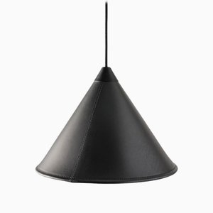 Namibia Leather Cone Lamp by Cuero Design