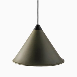 Namibia Leather Cone Lamp by Cuero Design