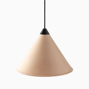 Namibia Leather Cone Lamp by Cuero Design