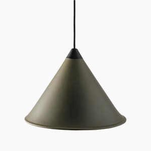 Namibia Leather Cone Lamp by Cuero Design