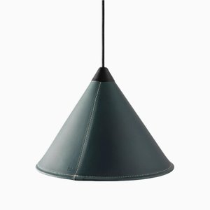 Namibia Leather Cone Small Lamp by Cuero Design