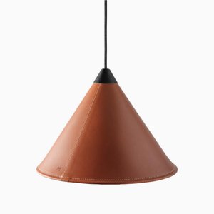 Lámpara Namibia Cone pequeña de cuero de Cuero Design
