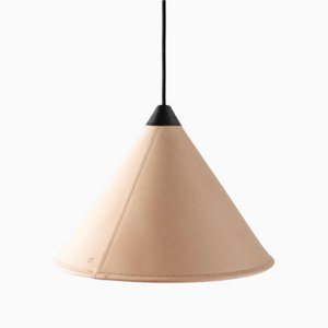 Lámpara Namibia Cone pequeña de cuero de Cuero Design