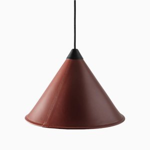 Namibia Leather Cone Small Lamp by Cuero Design