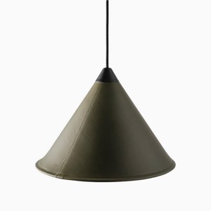 Petite Lampe Cone en Cuir par Cuero Design