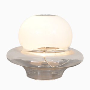 Lampe de Bureau Mid-Century en Verre