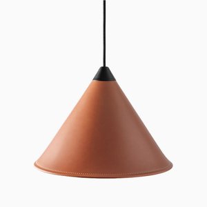 Grande Lampe Cone en Cuir par Cuero Design