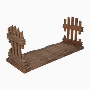 Black Forest Carved Wooden Bookends, Set of 2