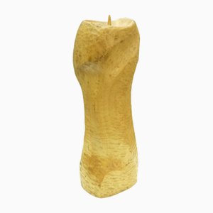 Anthroposophical Limewood Candleholder, 1930s