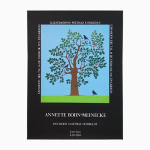 Poster vintage della mostra d'arte di Annette Bohn-Meinecke, 1975