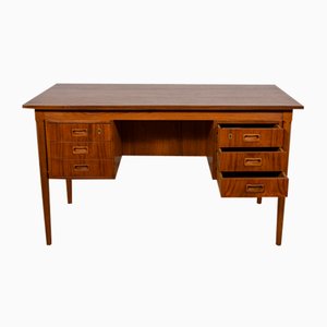 Mid-Century Freestanding Teak Desk, Denmark, 1960s
