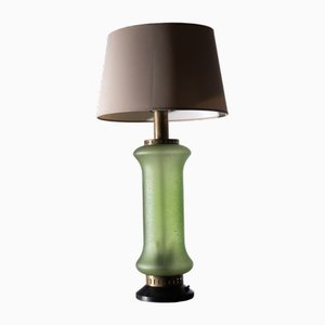 Lampe de Bureau en Verre Vert de Stilnovo, Italie, 1960