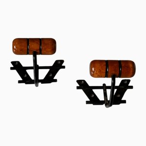 Mid-Century Coat Racks, France, 1950s, Set of 2