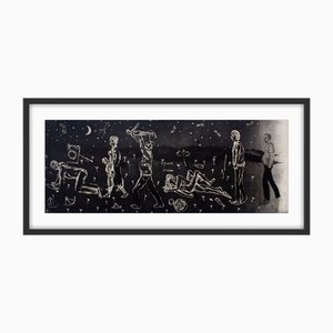 Michal Cygan, The Night (Pentaptych), Etching and Mixed Media on Paper