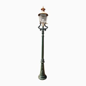 Cast Iron Lamp Post Rotterdammer with Round Copper Lantern
