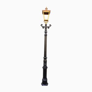 Cast Iron Lamp Post Doetinchem with Copper Square Lantern
