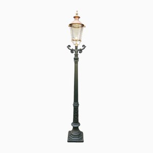 Cast Iron Lamp Post Romantica with Round Copper Lantern