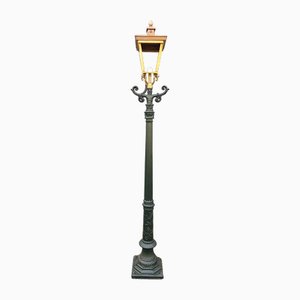 Cast Iron Lamp Post Romantica with Square Copper Lantern