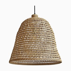 Basket Weave Bell Hängelampe aus Korbgeflecht, 2010er