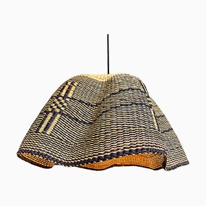 Bolga Wave Basket Anhänger in Marine & Natur