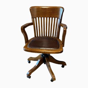 Sedia da scrivania vintage in quercia, inizio XXI secolo