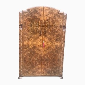 Doppelter Art Deco Kleiderschrank aus Wurzelholz, 1920er