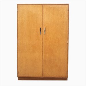 French Art Deco Birds Eye Maple Double Wardrobe, 1920s