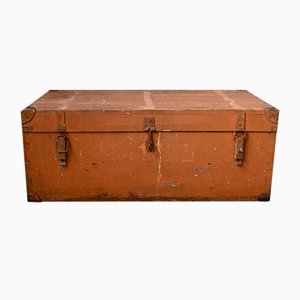 Grand Commode Industrielle Patiné Orange, 1940s