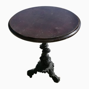 Tavolo da pub in ghisa e quercia, anni '50