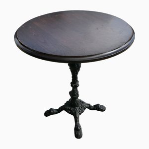 Table de Jardin en Fer Forgé et Chêne, 1950s