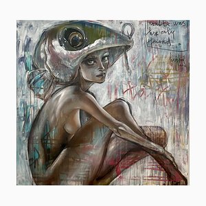 Herakut, Trouble Was Her Only Friend, 2012, Techniques mixtes sur toile