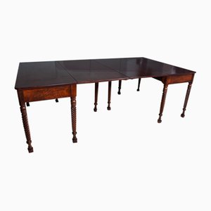 Mesa de comedor cubana antigua de caoba