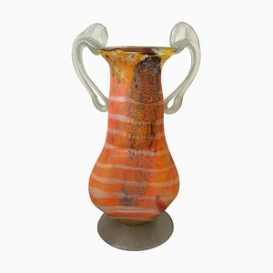Vase Amphore Style Art Nouveau en Verre de Murano, 1980s