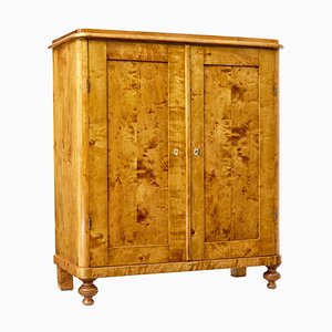 Antique Swedish Birch Fitted Cabinet